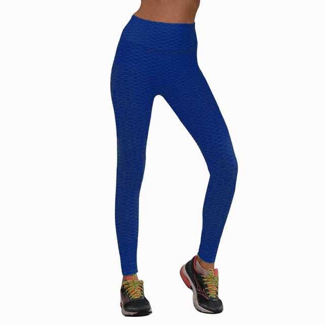 2019 Sexy Yoga Pants Fitness Sports Leggings Jacquard Sports Leggings Female Running Trousers High Waist Yoga Tight Sports Pants